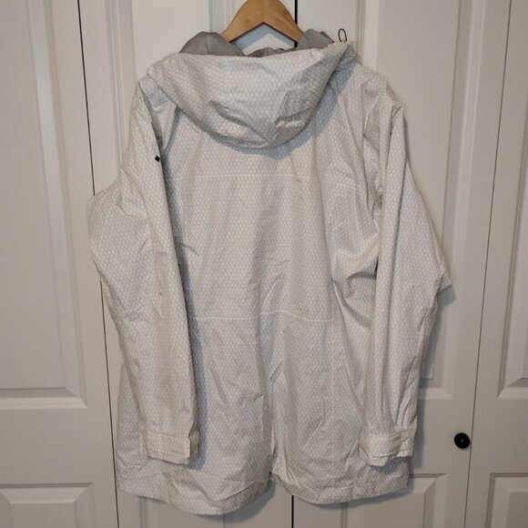 Columbia Women's White Grey Omni-Tech Waterproof Performance Jacket Size 2X - Picture 2 of 3